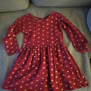 Freestyle Revolution Burgundy Heart Print Dress